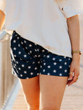 Blue and White Star Shorts - Aaria Tees Aaria Tees