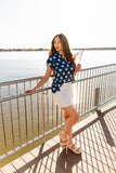 The Nicole V-Neck Top, Stars - Aaria Tees Aaria Tees