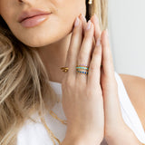 Celeste Eternity Ring - Turquoise Aaria Tees