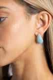 Celine CZ Raindrop Earring Turquoise Aaria Tees