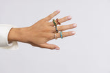 Bezel Heart Ring Turquoise Aaria Tees
