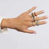 Bezel Heart Ring Emerald Aaria Tees