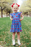 SMU Plaid Mustang Flutter Twirl Dress - Aaria Tees Aaria Tees