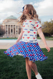 SMU Plaid Mustang Ruffle Twirl Skort - Aaria Tees Aaria Tees