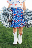 SMU Plaid Mustang Ruffle Twirl Skort - Aaria Tees Aaria Tees