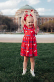 SMU Red Mustang Flutter Twirl Dress - Aaria Tees Aaria Tees