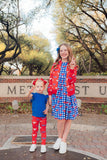 SMU Red Mustang Leggings - Aaria Tees Aaria Tees