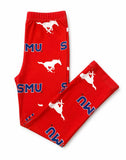 SMU Red Mustang Leggings - Aaria Tees Aaria Tees