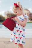 SMU White Mustang Flutter Twirl Dress - Aaria Tees Aaria Tees
