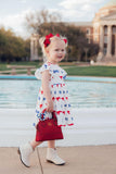 SMU White Mustang Flutter Twirl Dress - Aaria Tees Aaria Tees
