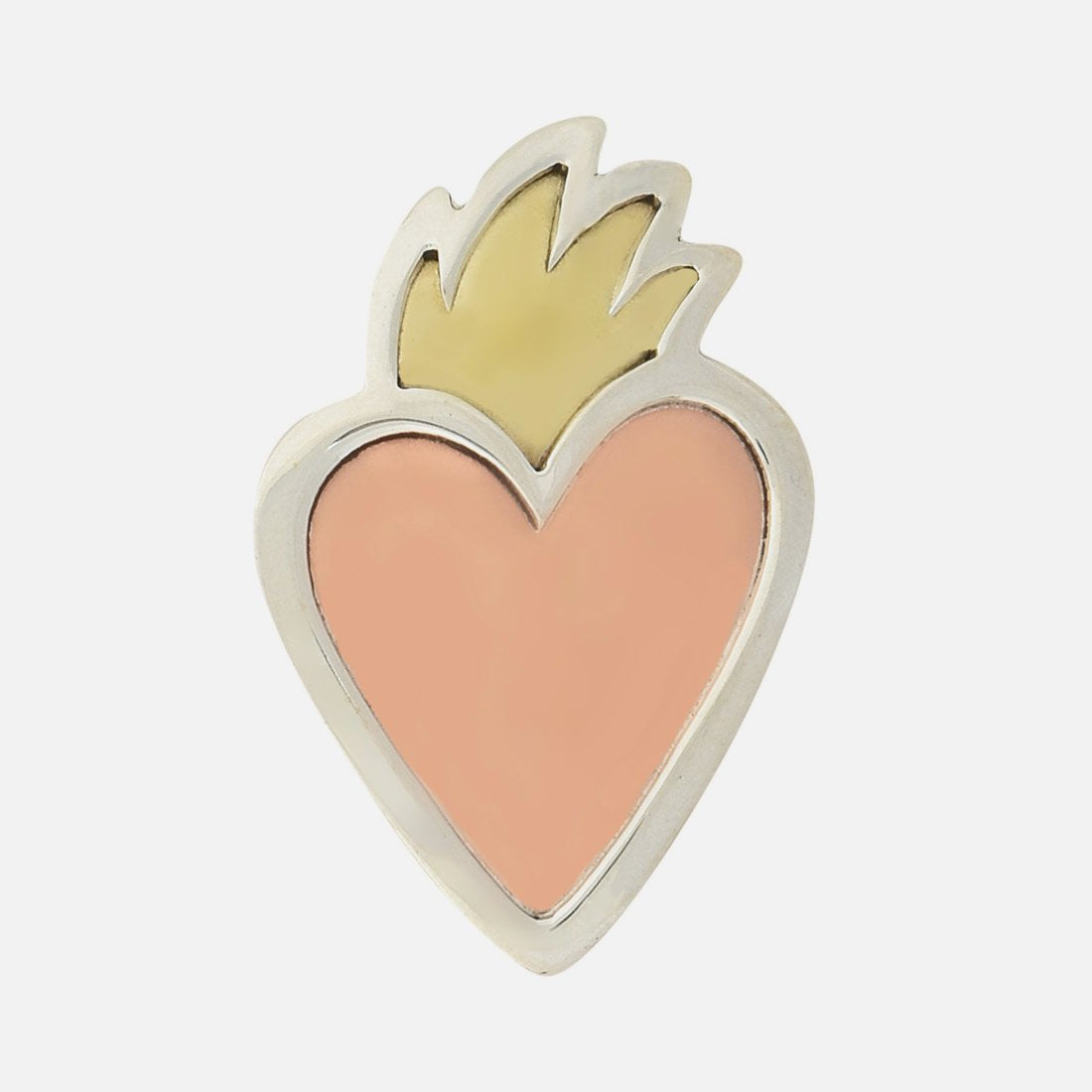 Sacred Heart Sterling & Copper Pin - Aaria Tees Aaria Tees
