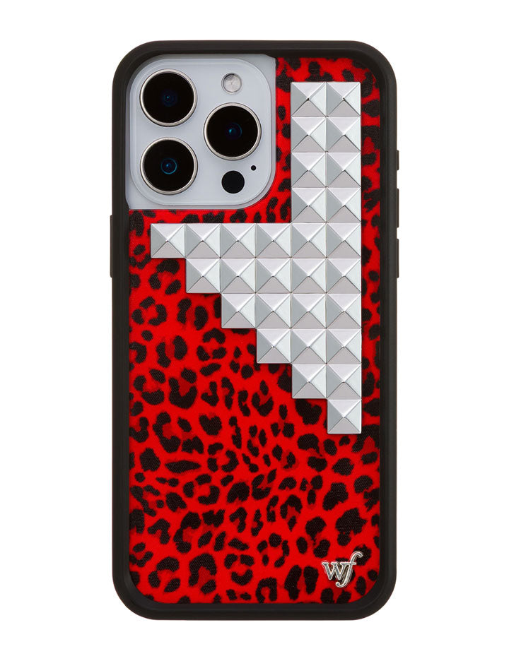 Red Meow Stud iPhone Case - Aaria Tees Aaria Tees