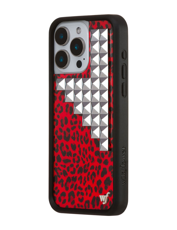 Red Meow Stud iPhone Case - Aaria Tees Aaria Tees