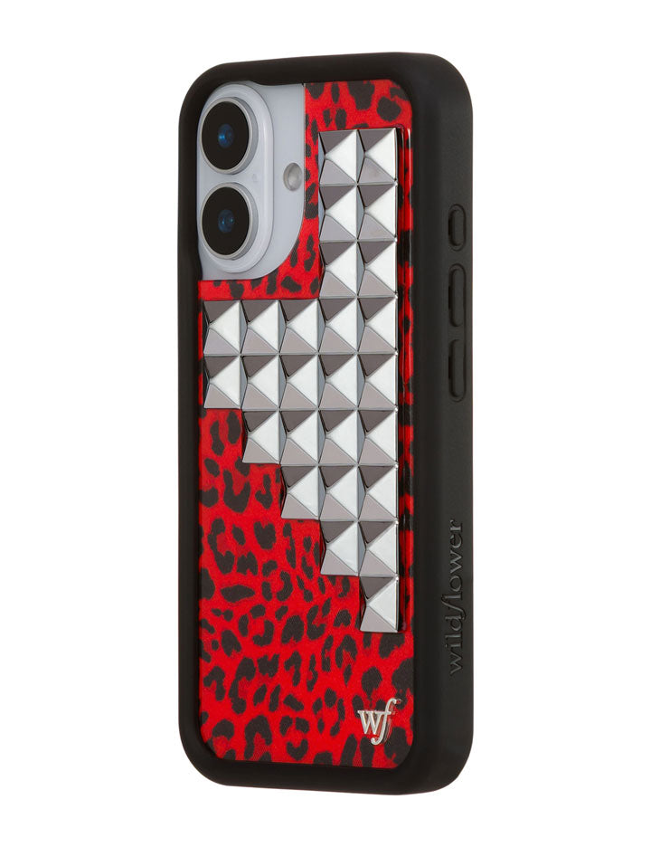 Red Meow Stud iPhone Case - Aaria Tees Aaria Tees