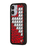 Red Meow Stud iPhone Case - Aaria Tees Aaria Tees