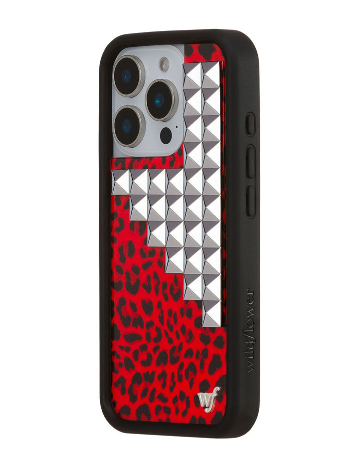 Red Meow Stud iPhone Case - Aaria Tees Aaria Tees