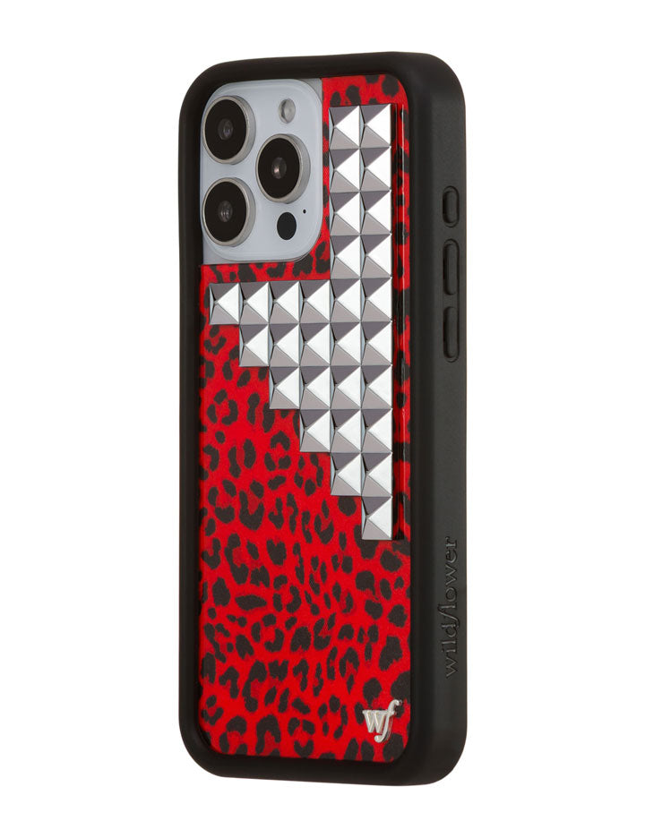 Red Meow Stud iPhone Case - Aaria Tees Aaria Tees