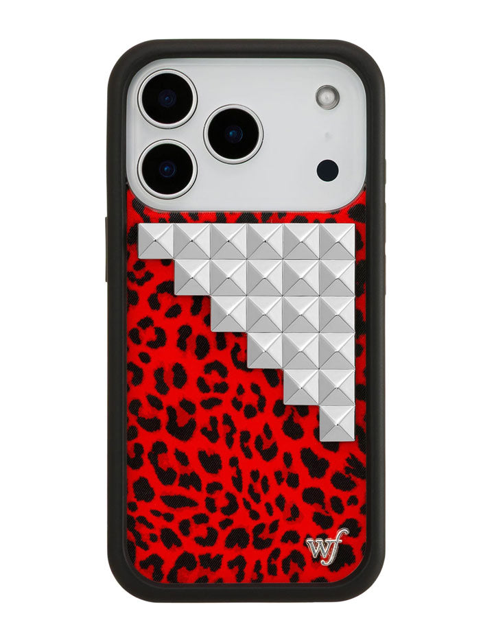 Red Meow Stud iPhone Case - Aaria Tees Aaria Tees