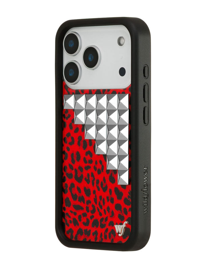 Red Meow Stud iPhone Case - Aaria Tees Aaria Tees