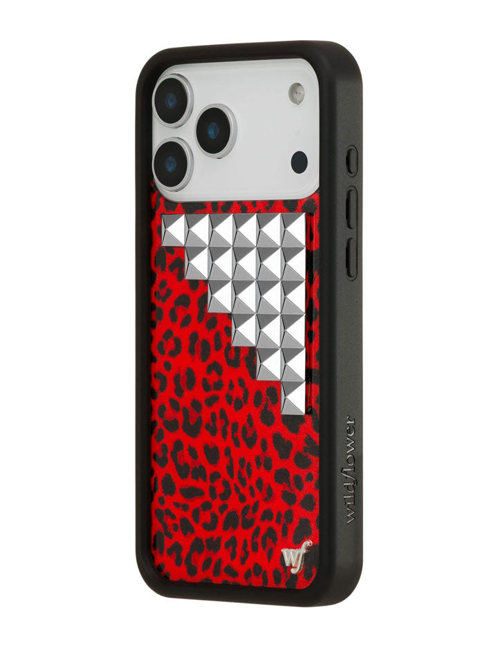 Red Meow Stud iPhone Case - Aaria Tees Aaria Tees