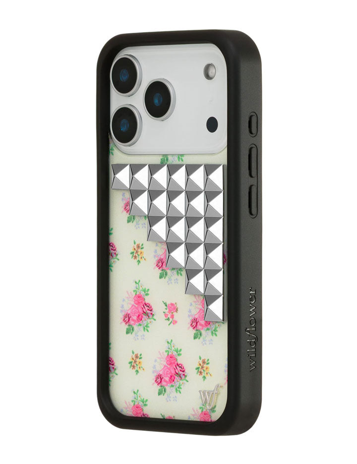 Vintage Floral Stud iPhone Case - Aaria Tees Aaria Tees