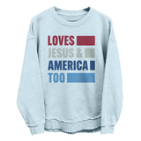 Loves Jesus & America Too Bold (Front) Aaria Tees