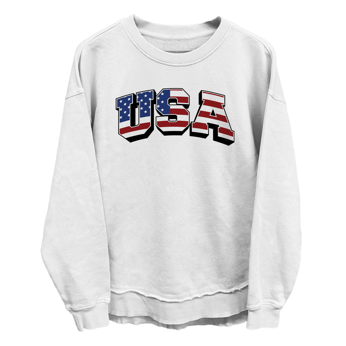 USA Flag Lettering (Front) - Aaria Tees Aaria Tees