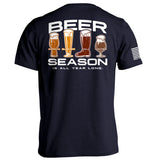 Beer Season is All Year Long Aaria Tees