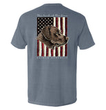 The Land of the Free Chocolate Lab Aaria Tees