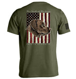 The Land of the Free Chocolate Lab Aaria Tees