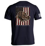 The Land of the Free Chocolate Lab Aaria Tees
