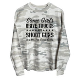 Some Girls Drive Trucks and Shoot Guns (Front) Corded Poncho Aaria Tees