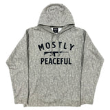 Mostly Peaceful (Black) Lightweight Hoodie Aaria Tees