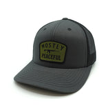 Mostly Peaceful Woven Patch Hat - Aaria Tees Aaria Tees