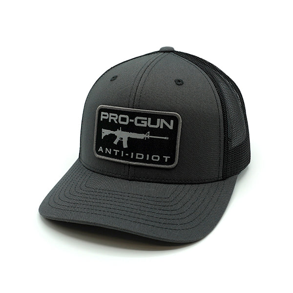Pro Gun Anti Idiot Woven Patch Hat - Aaria Tees