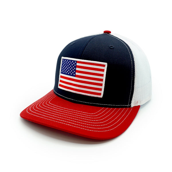 USA Flag Woven Patch Hat - Aaria Tees Aaria Tees