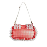 Seaside Sweetheart Shoulder Bag Gingham Aaria Tees