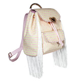 Seaside Sweetheart Fringe Backpack Pink Multi Aaria Tees