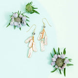 White Stick Pearl Earrings Aaria Tees