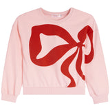 Tweenstyle by Stoopher - Oversized Bow Crewneck Sweatshirt Aaria Tees