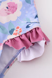 Floral pint ruffle girl swimsuit - Aaria Tees Aaria Tees