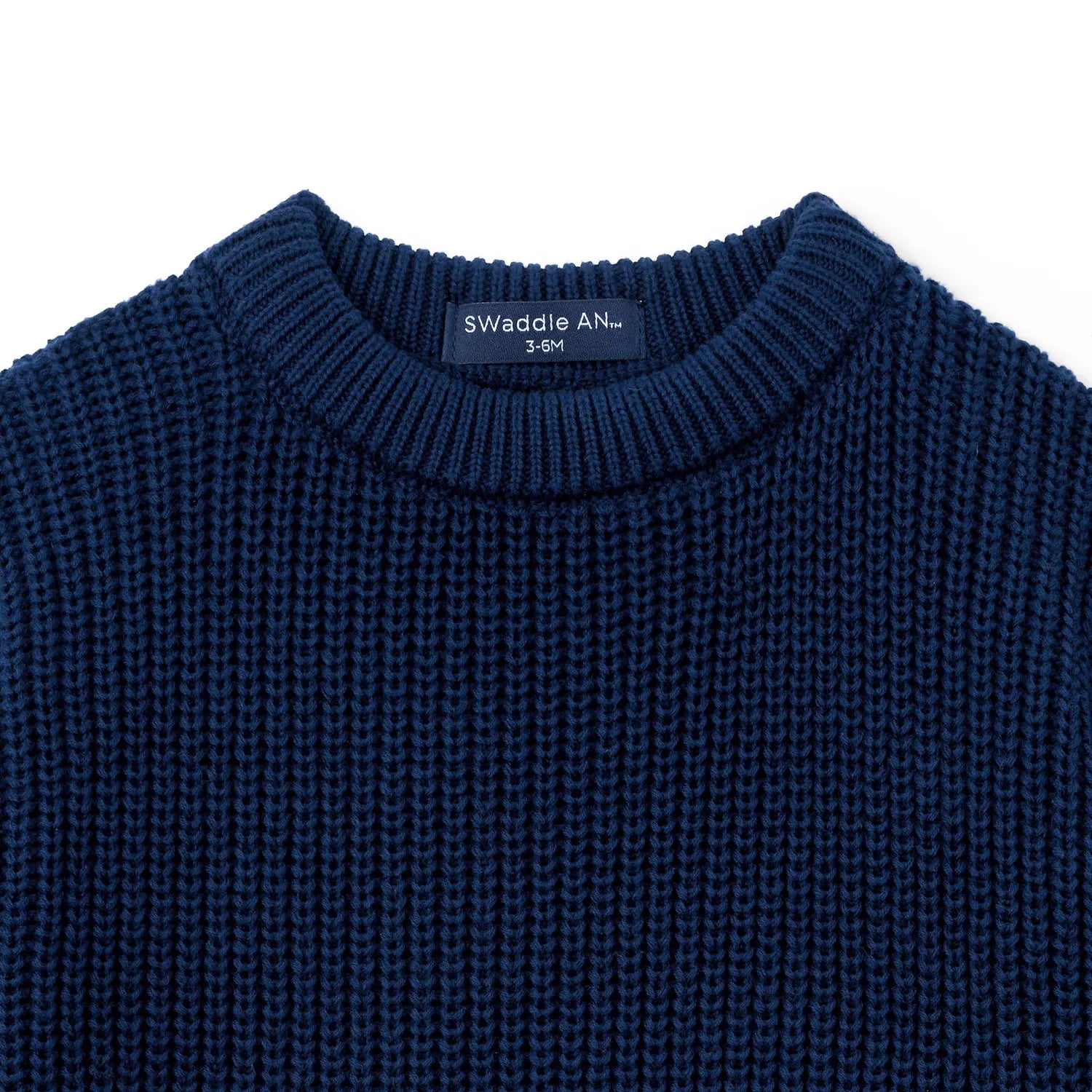 Classic Chunky Knit Baby Romper in Navy - Aaria Tees Aaria Tees