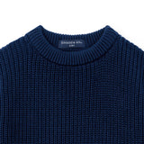 Classic Chunky Knit Baby Romper in Navy - Aaria Tees Aaria Tees