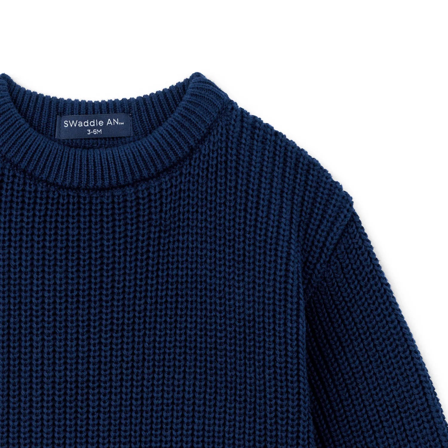 Classic Chunky Knit Baby Romper in Navy - Aaria Tees Aaria Tees