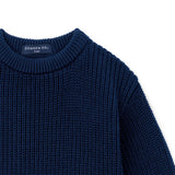 Classic Chunky Knit Baby Romper in Navy - Aaria Tees Aaria Tees