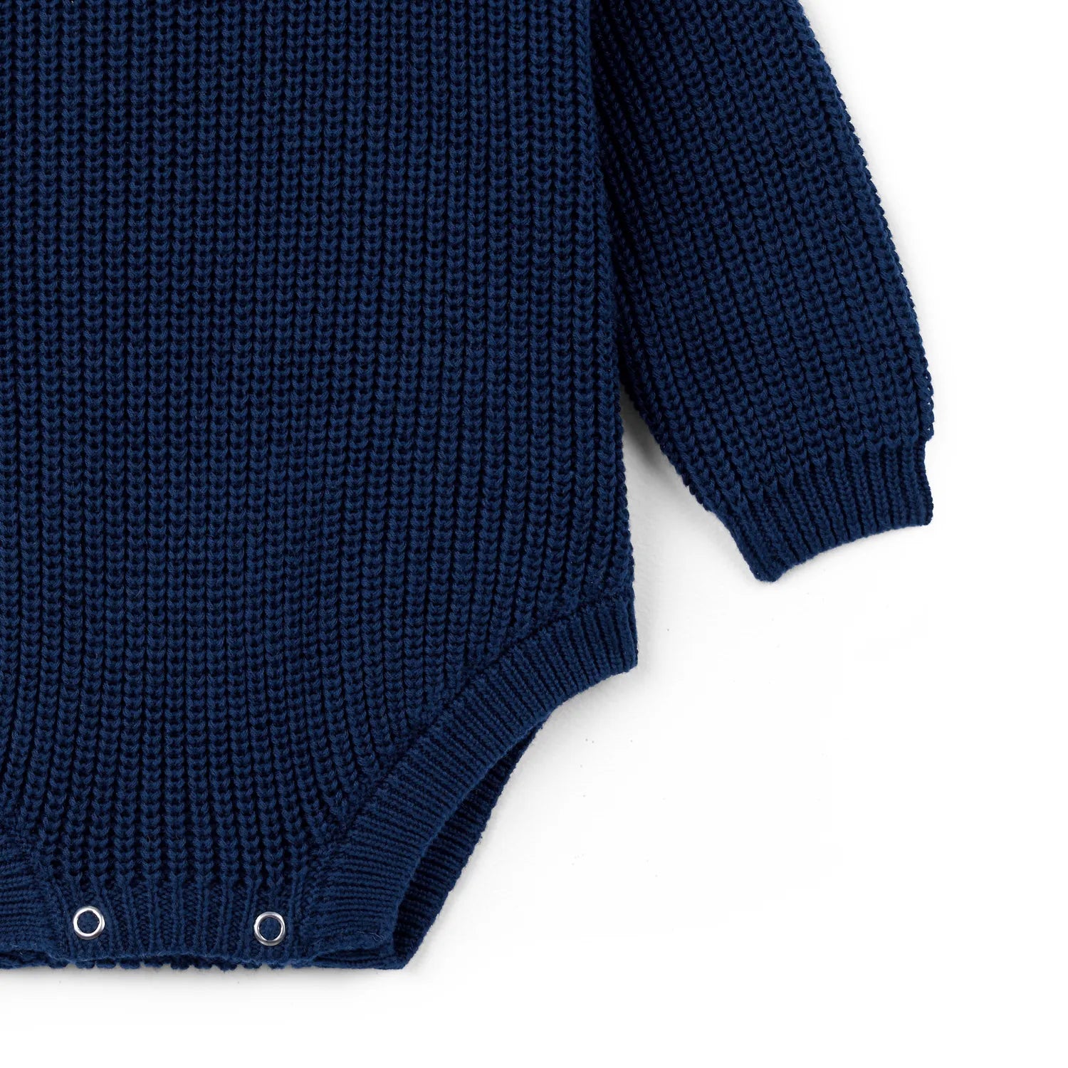 Classic Chunky Knit Baby Romper in Navy - Aaria Tees Aaria Tees