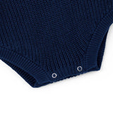 Classic Chunky Knit Baby Romper in Navy - Aaria Tees Aaria Tees