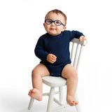 Classic Chunky Knit Baby Romper in Navy - Aaria Tees Aaria Tees