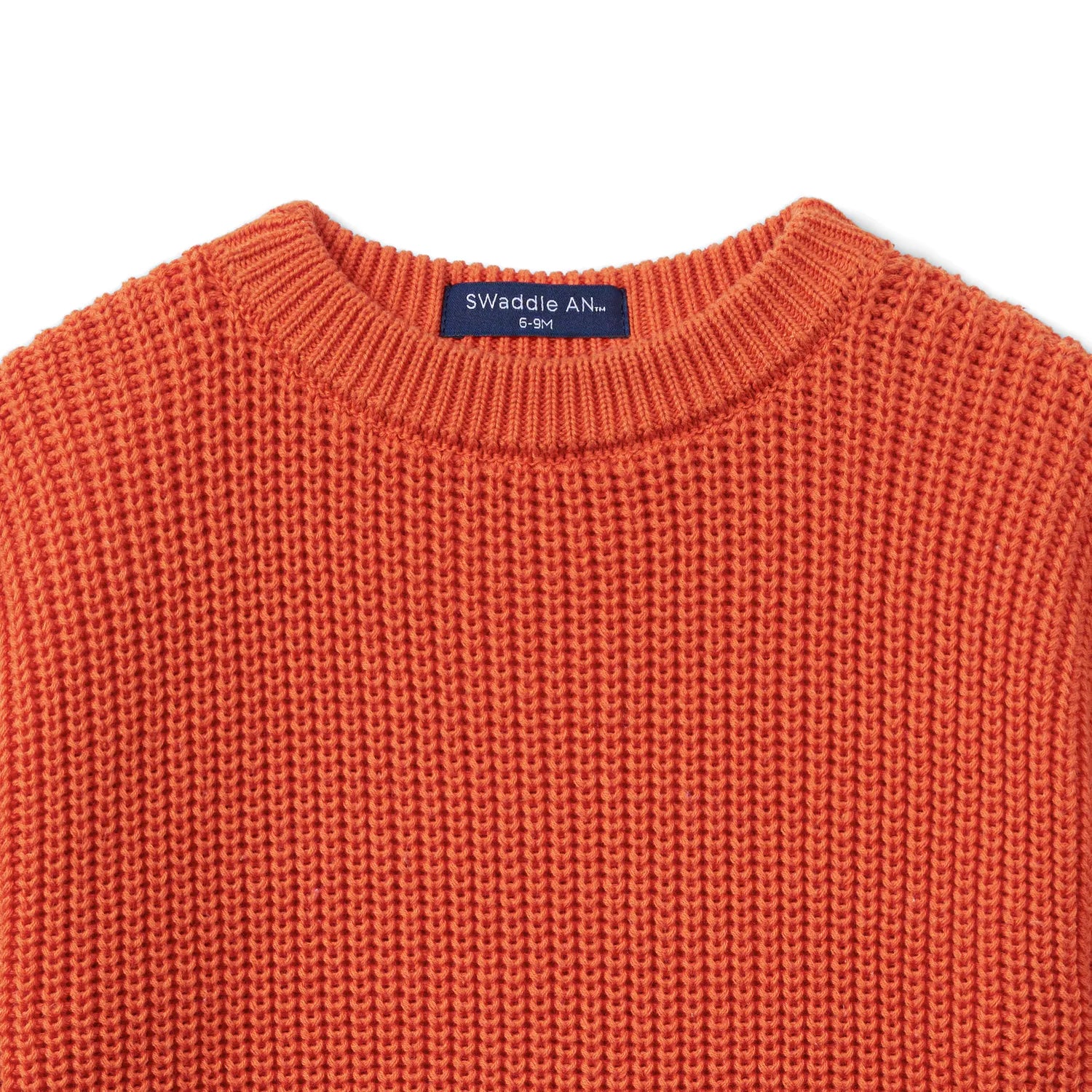 Classic Chunky Knit Baby Romper in Orange Rust - Aaria Tees Aaria Tees
