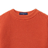 Classic Chunky Knit Baby Romper in Orange Rust - Aaria Tees Aaria Tees
